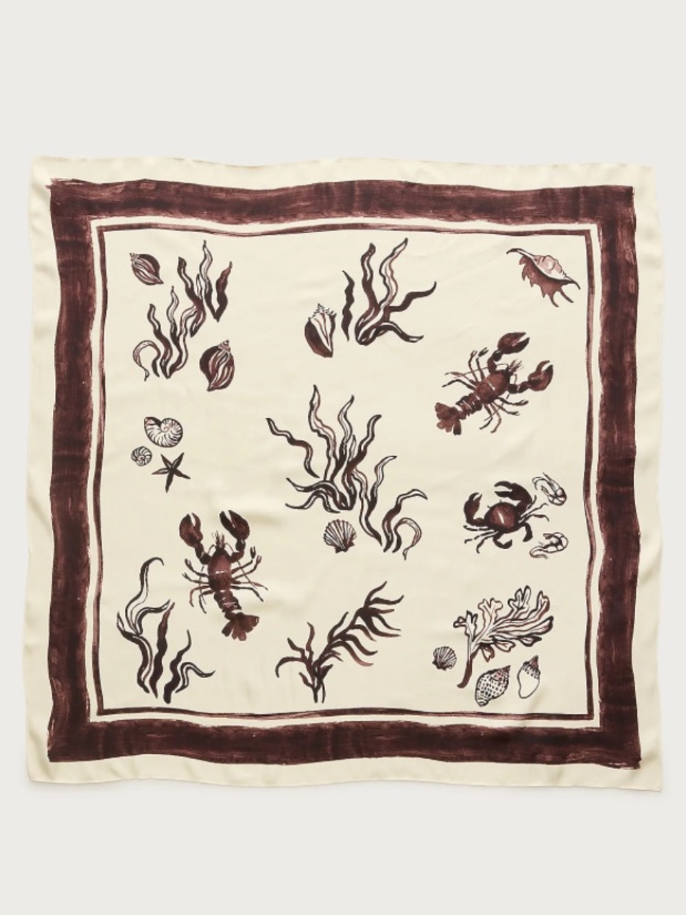J crew lobster Printed silk scarf